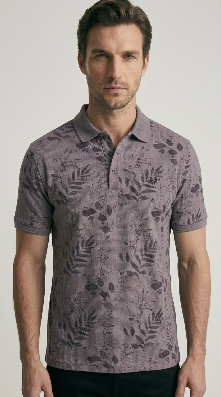 Men's Cotton Solid Regular Fit Collar Polo T-Shirt