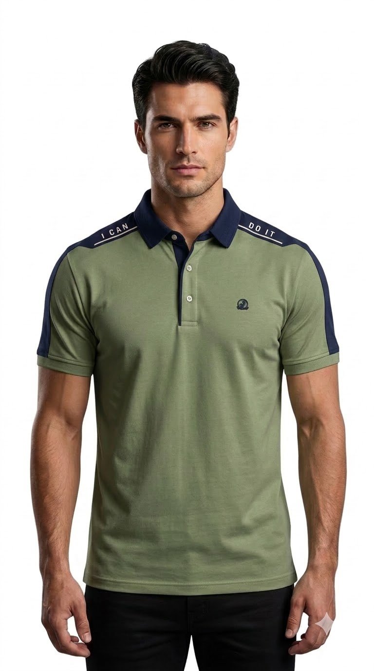 Replace_garment_color_from_chart_202608110019 Cotton Polo T Shirt | Collar Tshirts | Half Sleeves Plain T Shirt - Image 1