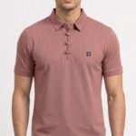 Men's Cotton Regular Fit Mandarin Collar Solid Polo T-Shirt