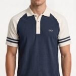 Men's Slim Fit Single-Tuck Pique Stylized Sleeve Print