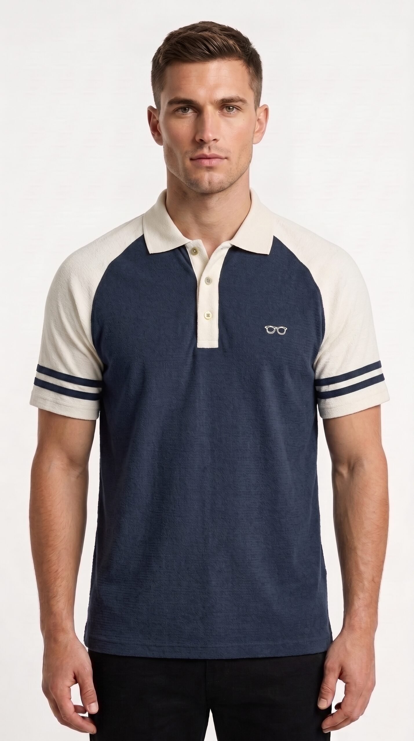 Reverse_colors_white_to_other_202607221716 Men's Slim Fit Single-Tuck Pique Stylized Sleeve Print - Image 1